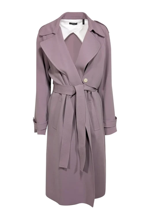 Theory - Lavender Trench Coat Sz L