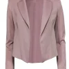Theory - Mauve Peak Lapel Cropped Blazer Sz 0