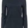 Theory - Navy & Black Chevron Print Merino Wool Cardigan Sz XS