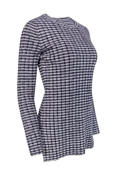 Theory - Navy & White Wool Blend Sweater Sz S