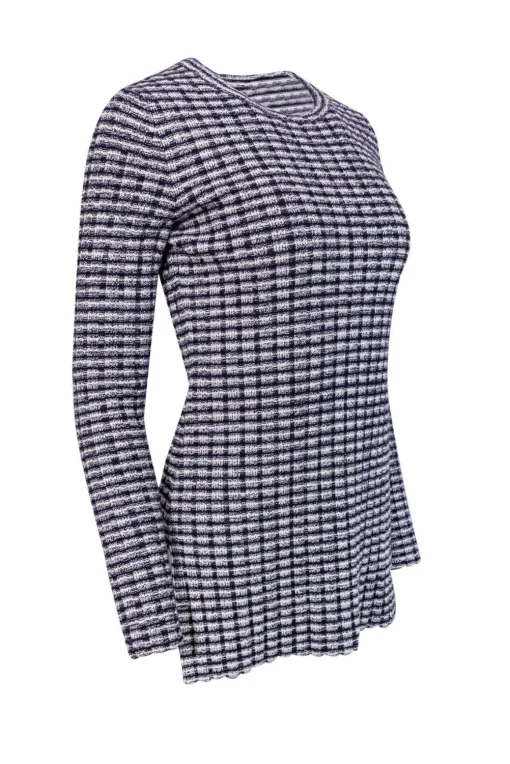 Theory - Navy & White Wool Blend Sweater Sz S