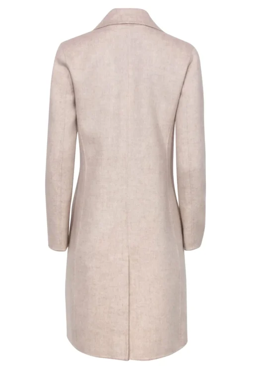 Theory - Oatmeal Wool & Cashmere Double Breasted Coat Sz P