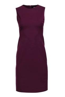 Theory - Plum Sleeveless Wool Blend Sheath Dress Sz 0