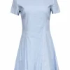 Theory - Powder Blue Fit & Flare Linen Drress Sz 4