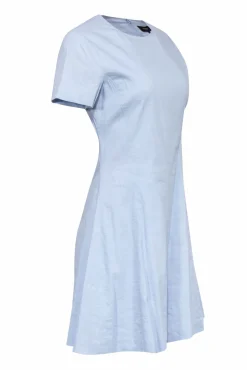 Theory - Powder Blue Fit & Flare Linen Drress Sz 4