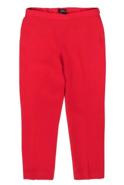 Theory - Red Creased Pull-On Slacks Sz 4