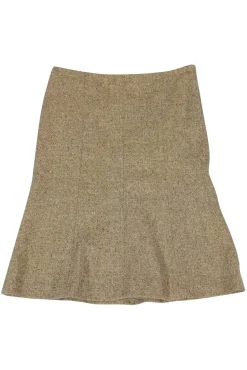 Theory - Tan Tweed Wool Blend Skirt Sz 4