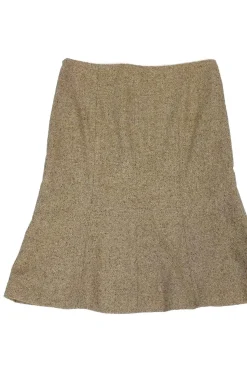 Theory - Tan Tweed Wool Blend Skirt Sz 4