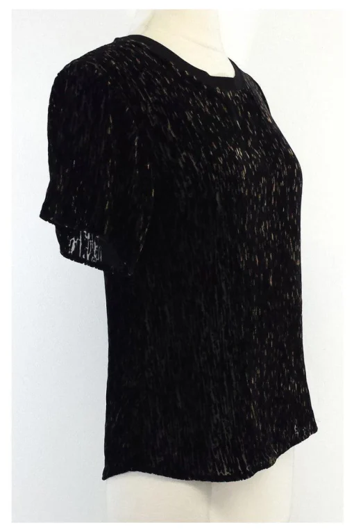 Theyskens' Theory - Black & Brown Short Sleeve Top Sz P