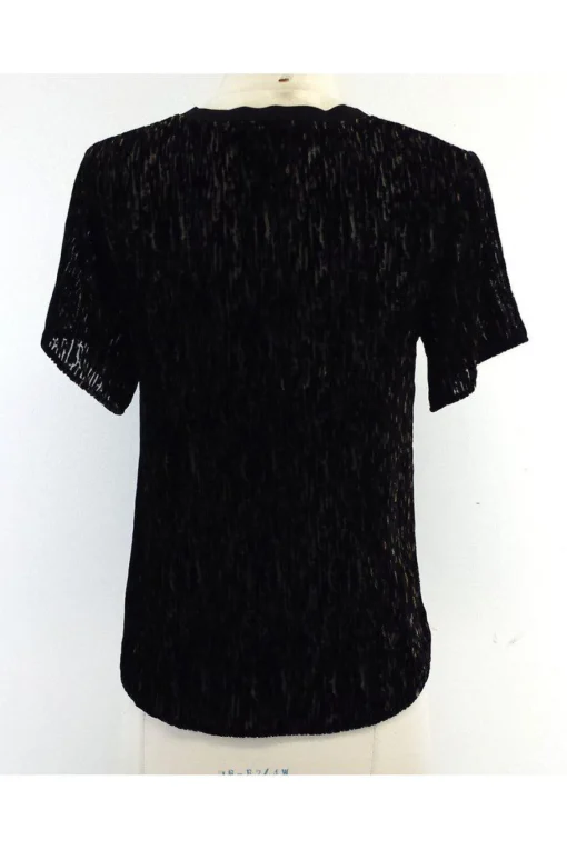 Theyskens' Theory - Black & Brown Short Sleeve Top Sz P