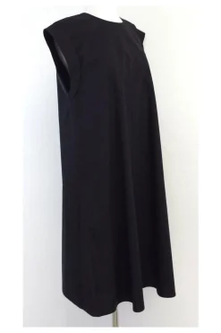Tia Cibani - Black Cotton Shift Dress Sz 8