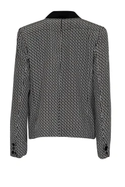 Tibi - Black & White Geometric Print Short Blazer Sz S