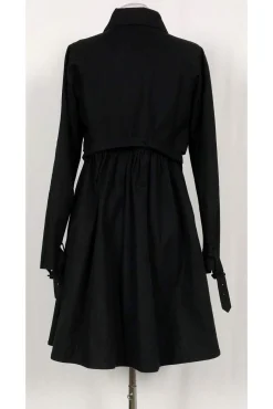 Tibi - Black Cotton Trench Coat Sz 4