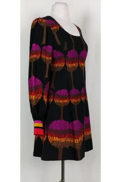 Tibi - Black Dress w/ Tree Print Sz 0