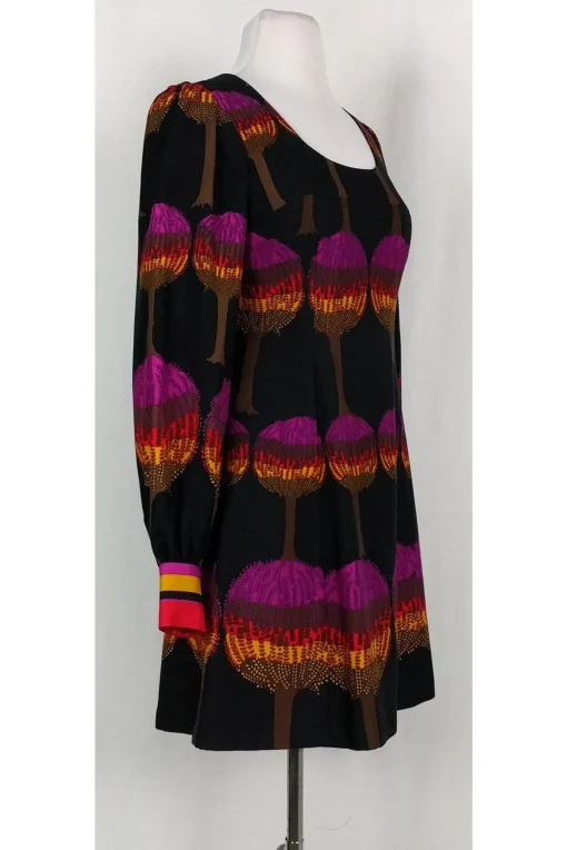Tibi - Black Dress w/ Tree Print Sz 0