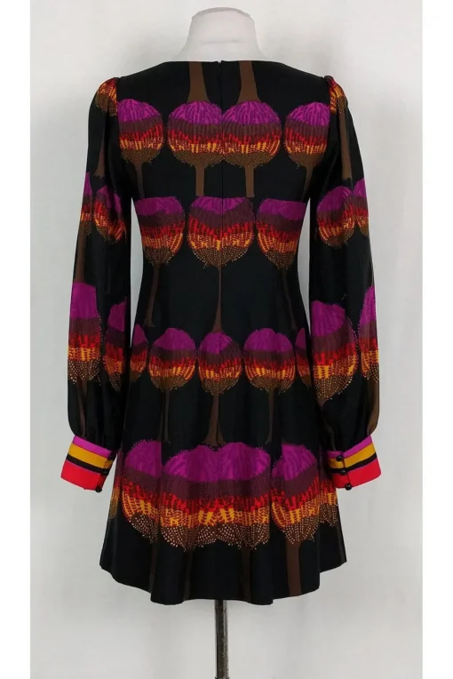 Tibi - Black Dress w/ Tree Print Sz 0