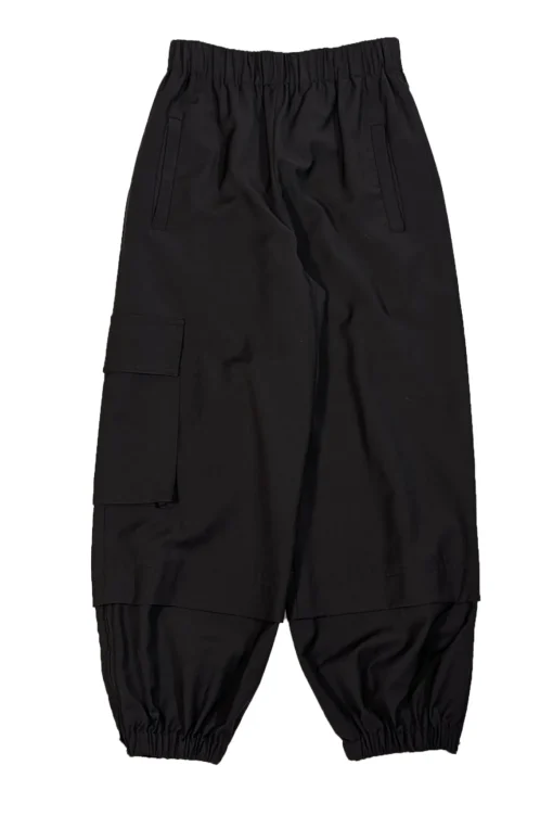 Tibi - Black Wool Blend Cargo Joggers Sz XXS