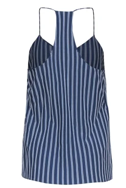 Tibi - Blue & White Striped Racerback Tank Sz 6