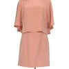 Tibi - Blush Open-Back Cape Overlay Dress Sz 0