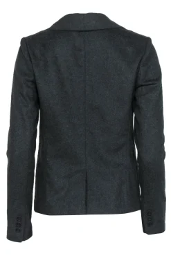 Tibi - Charcoal Snapped Wool Blend Blazer Sz 2