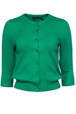 Tibi - Green Cardigan w/ Elbow Length Sleeves Sz S