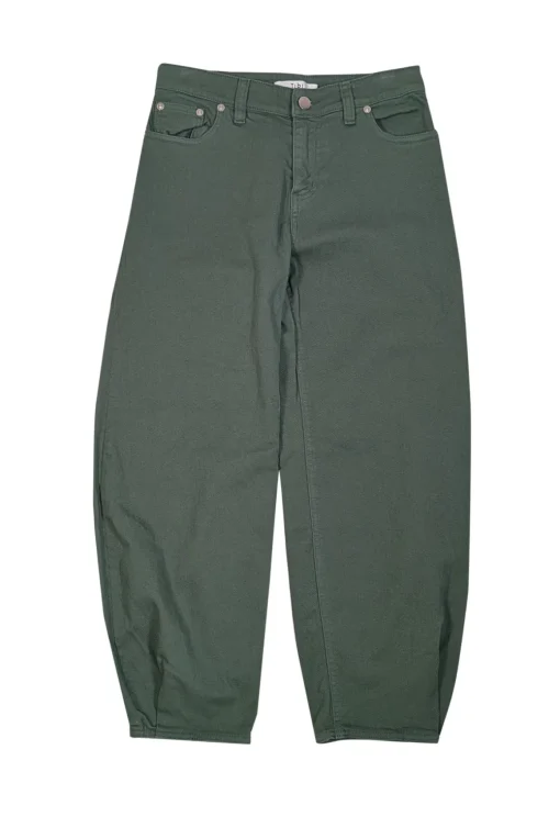 Tibi - Green Cotton Drill Pant Sz 00