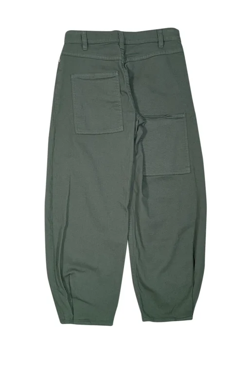 Tibi - Green Cotton Drill Pant Sz 00