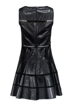 Tibi - Leather Cocktail Dress w/ Cutout Details Sz 4