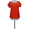 Tibi - Orange Short Sleeve Cut Out Neckline Blouse Sz 0