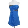Tibi - Turquoise Silk Beaded Strapless Dress Sz 4