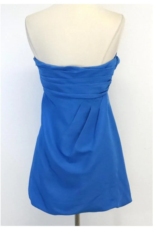 Tibi - Turquoise Silk Beaded Strapless Dress Sz 4