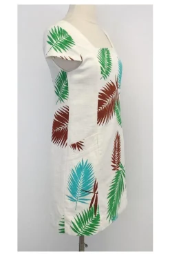 Tibi - White Fern Print Cotton Dress Sz 0