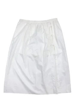 Tibi - White Midi Cotton Wrap Skort Sz 10