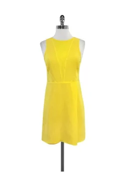 Tibi - Yellow Sleeveless Silk Dress Sz 0