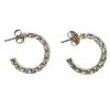 Tiffany & Co. - Sterling Silver Mesh Weave Mini Hoop Earrings
