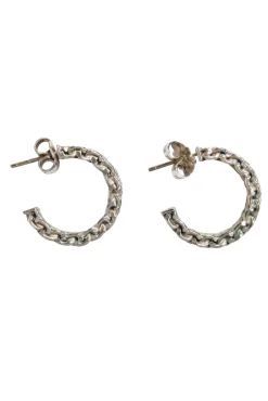 Tiffany & Co. - Sterling Silver Mesh Weave Mini Hoop Earrings