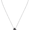 Tiffany & Co. - Sterling Silver Elsa Peretti Engraved Heart Chain Necklace w/ Small Diamond