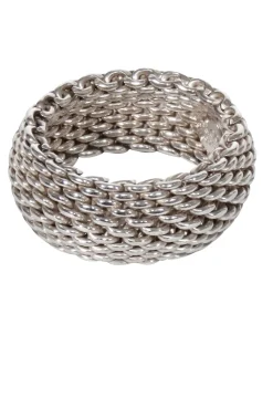 Tiffany & Co. - Sterling Silver Somerset Mesh Weave Ring Sz 7