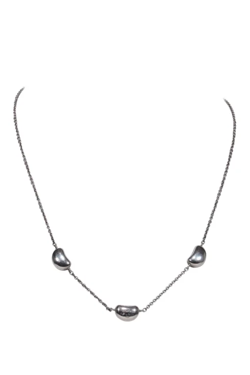 Tiffany & Co. - Sterling Silver Short Necklace w/ Bean-Style Beads