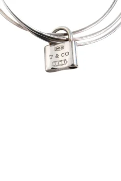 Tiffany & Co. - Sterling Silver Triple Bangle w/ Lock Bracelet