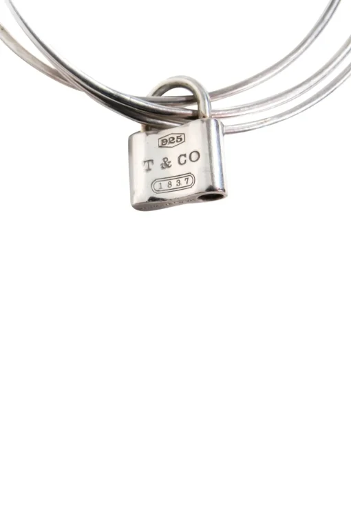 Tiffany & Co. - Sterling Silver Triple Bangle w/ Lock Bracelet