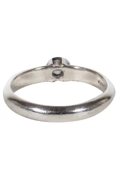 Tiffany & Co. - Sterling Silver Ring w/ Aquamarine Gem Sz 6