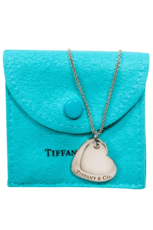 Tiffany & Co. - Sterling Silver Double Heart Tag Necklace