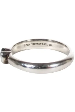 Tiffany & Co. - Sterling Silver Ring w/ Aquamarine Gem Sz 6