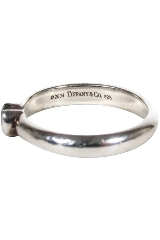 Tiffany & Co. - Sterling Silver Ring w/ Aquamarine Gem Sz 6
