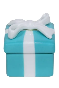 Tiffany & Co. - Tiffany Blue & White Ceramic Present Tree Ornament