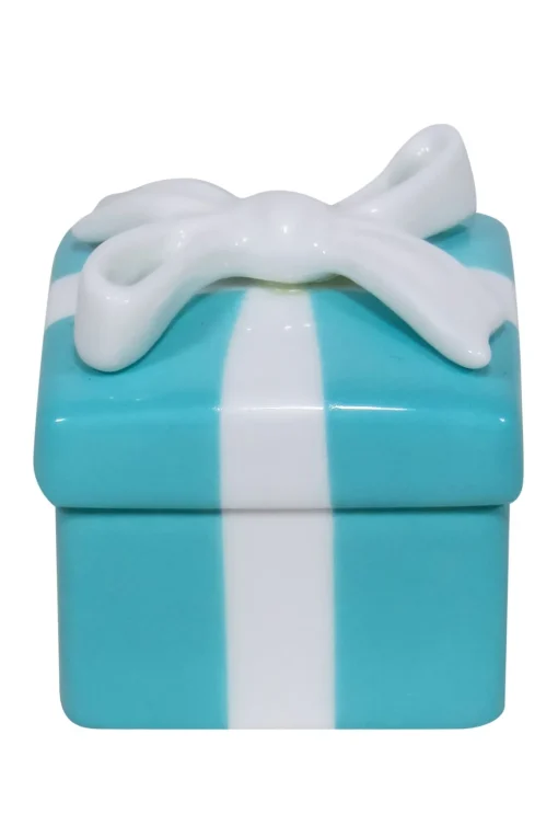 Tiffany & Co. - Tiffany Blue & White Ceramic Present Tree Ornament