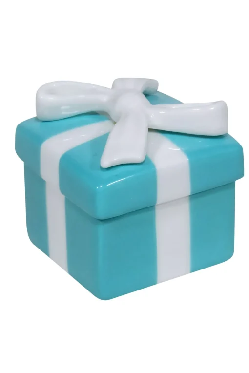 Tiffany & Co. - Tiffany Blue & White Ceramic Present Tree Ornament