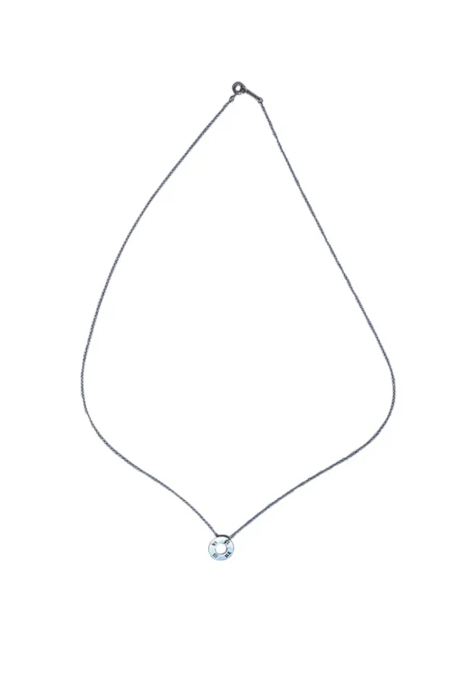 Tiffany & Co. Sterling Silver Roman Numeral Pendant Necklace