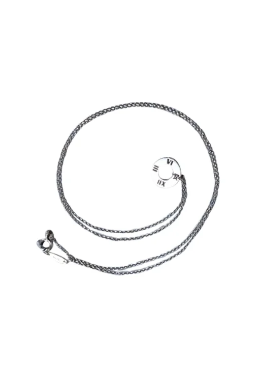 Tiffany & Co. Sterling Silver Roman Numeral Pendant Necklace